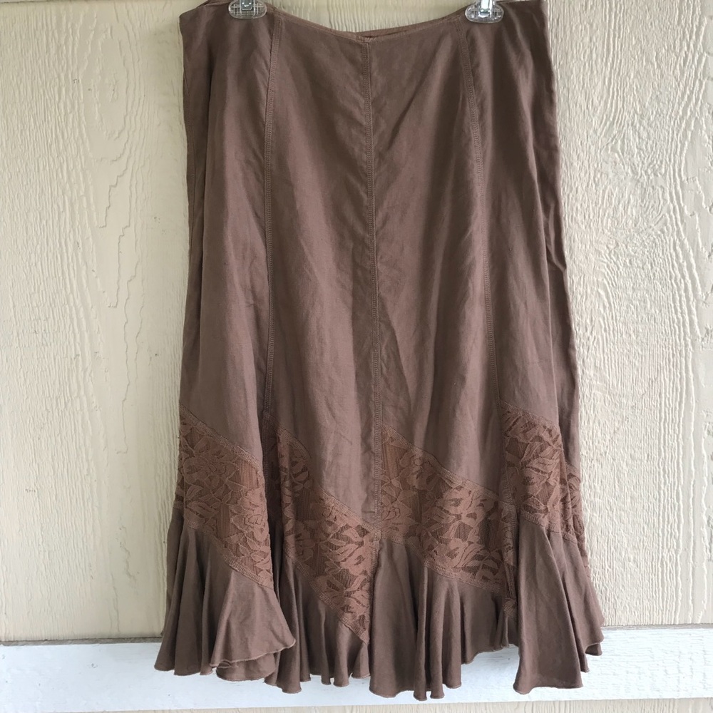 NINE WEST Beige/Tan woman’s midi skirt